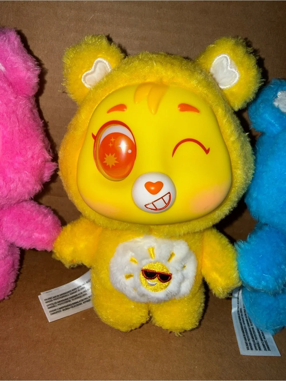 CARE BEARS CARING CUTIES 3 LOT - BLIND BOX  BEAR Yellow Pink Blue A24